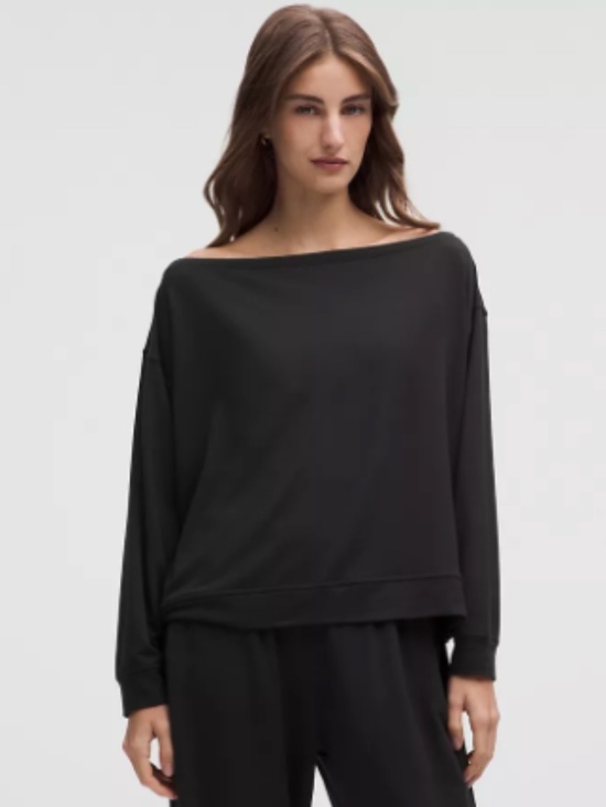 lululemon athletica Tops - Lululemon BeCalm Oversized Boatneck Long-Sleeve Shirt
